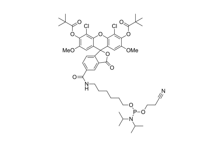 Chemical Structure - JOE phosphoramidite, 5-isomer (A270232) - Antibodies.com
