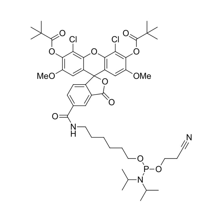 Chemical Structure - JOE phosphoramidite, 5-isomer (A270232) - Antibodies.com