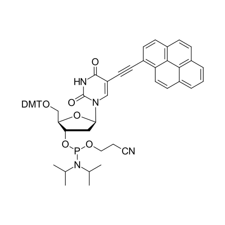 Chemical Structure - Pyrene phosphoramidite dU (A270252) - Antibodies.com