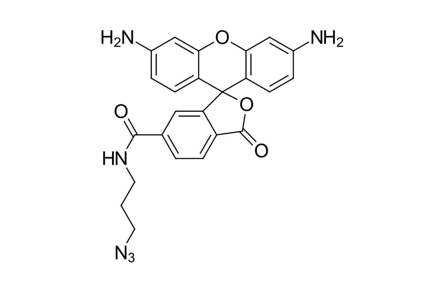 Chemical Structure - R110 azide, 6-isomer (A270254) - Antibodies.com