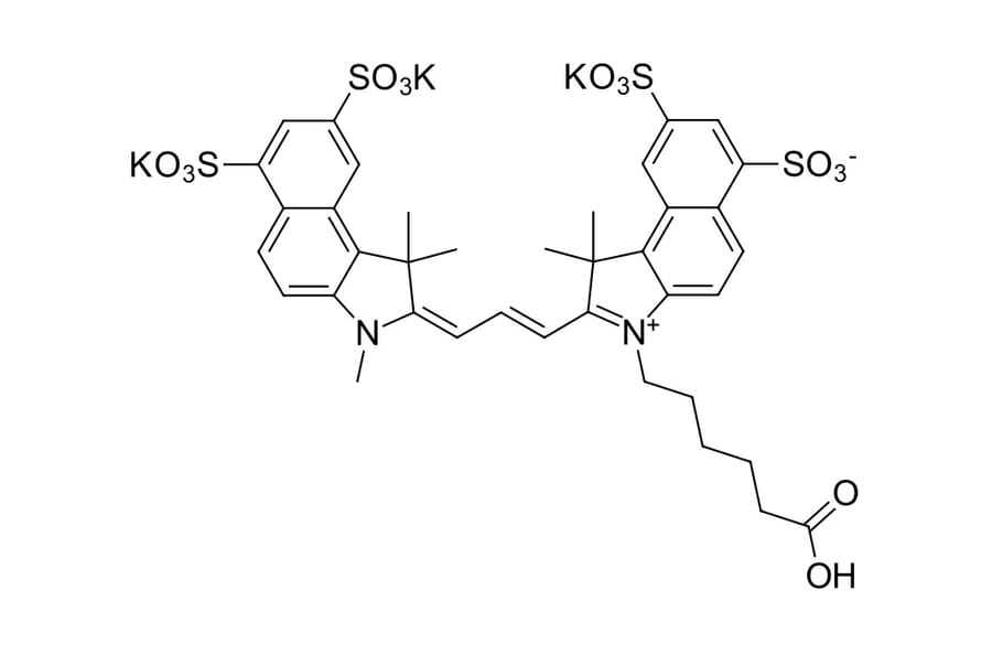 Chemical Structure - Sulfo-Cyanine 3.5 carboxylic acid (A270270) - Antibodies.com