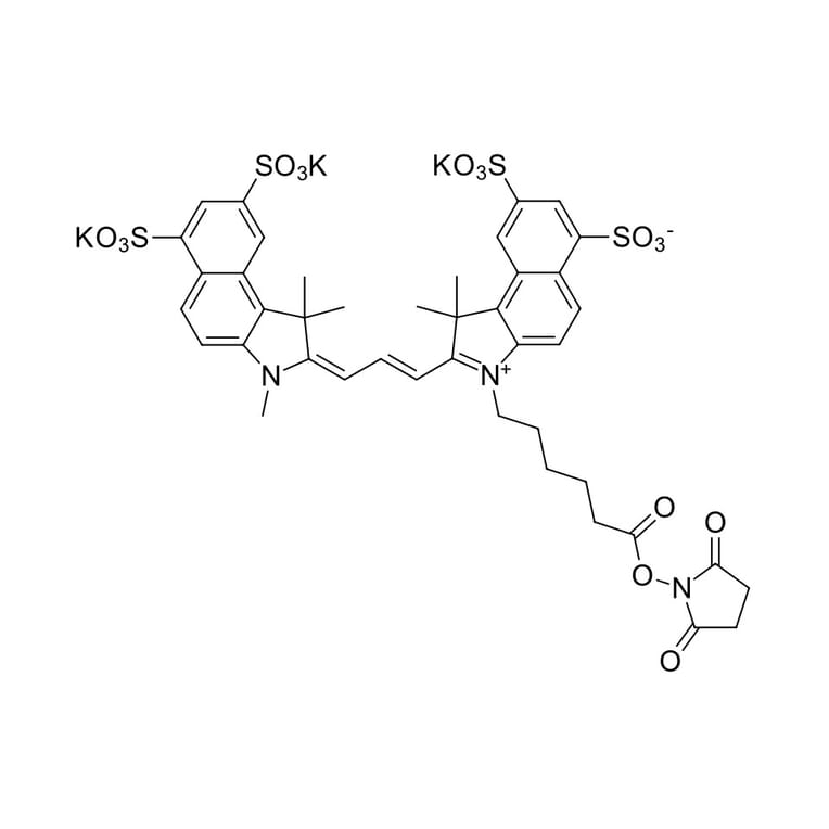 Chemical Structure - Sulfo-Cyanine 3.5 NHS ester (A270271) - Antibodies.com