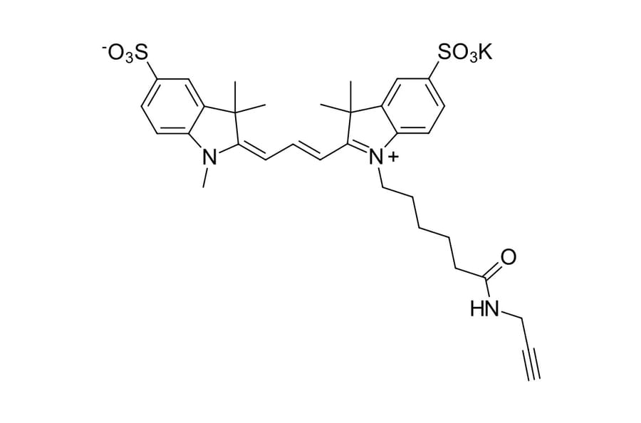 Chemical Structure - Sulfo-Cyanine 3 alkyne (A270272) - Antibodies.com