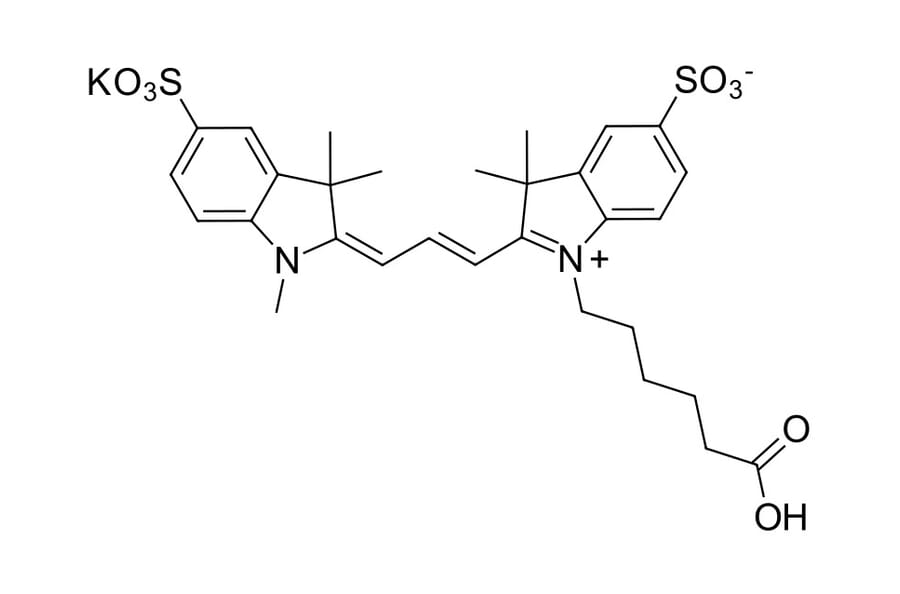 Chemical Structure - Sulfo-Cyanine 3 carboxylic acid (A270275) - Antibodies.com
