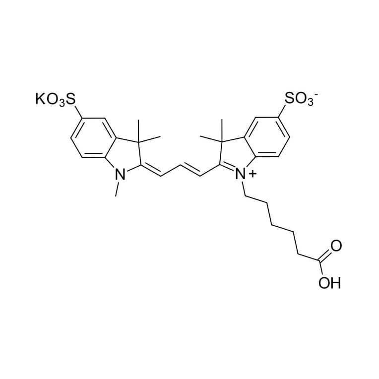 Chemical Structure - Sulfo-Cyanine 3 carboxylic acid (A270275) - Antibodies.com