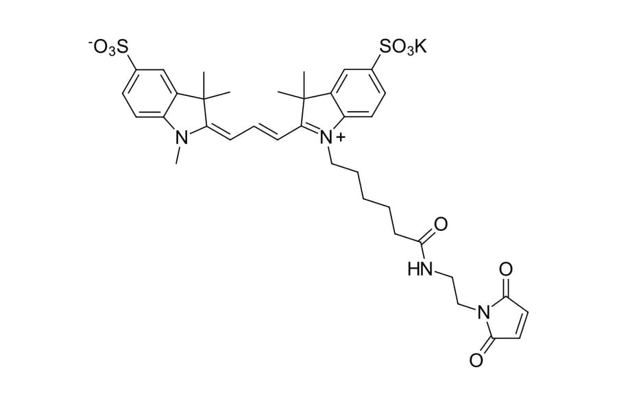 Chemical Structure - Sulfo-Cyanine 3 maleimide (A270278) - Antibodies.com