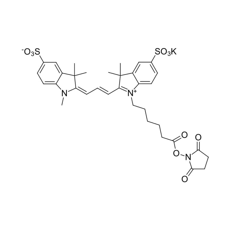Chemical Structure - Sulfo-Cyanine 3 NHS ester (A270279) - Antibodies.com