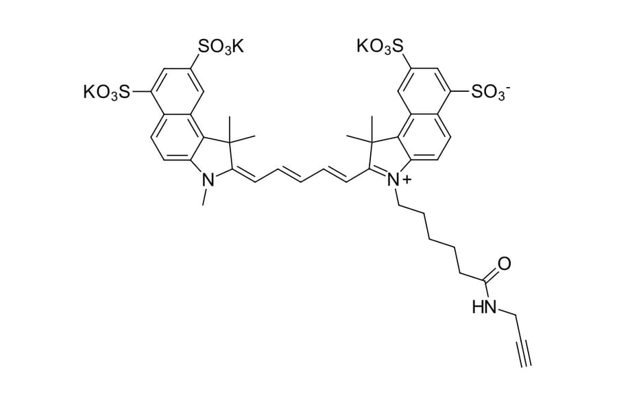Chemical Structure - Sulfo-Cyanine 5.5 alkyne (A270281) - Antibodies.com