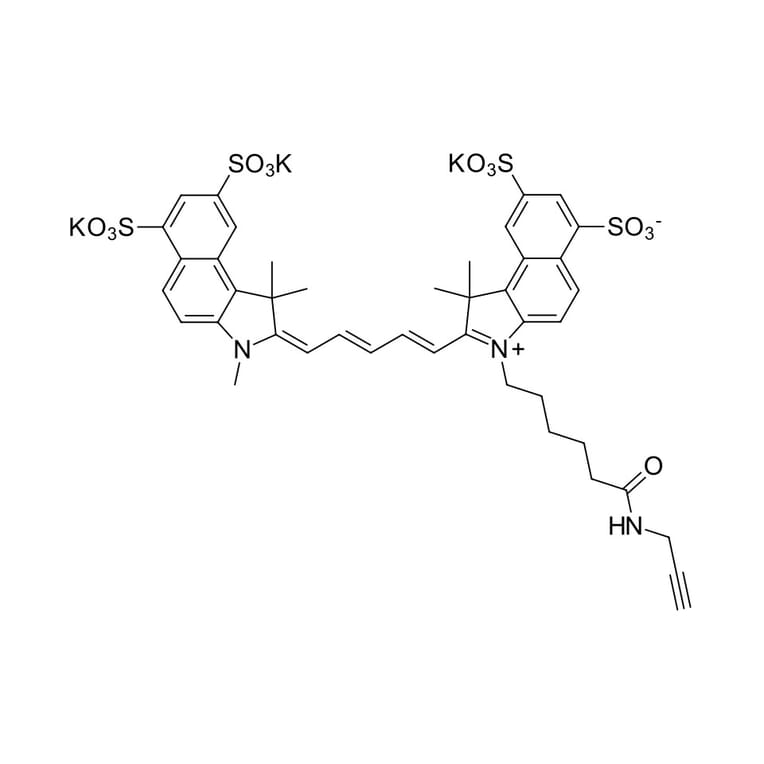 Chemical Structure - Sulfo-Cyanine 5.5 alkyne (A270281) - Antibodies.com