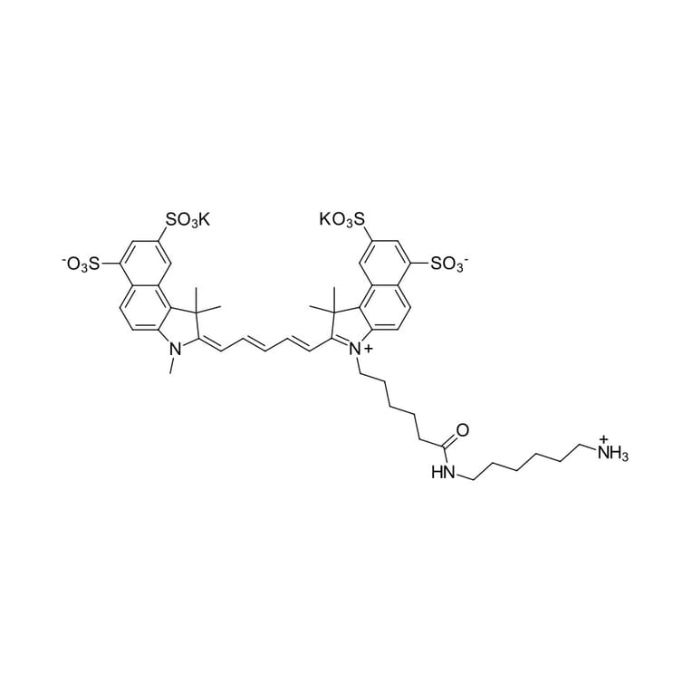 Chemical Structure - Sulfo-Cyanine 5.5 amine (A270282) - Antibodies.com