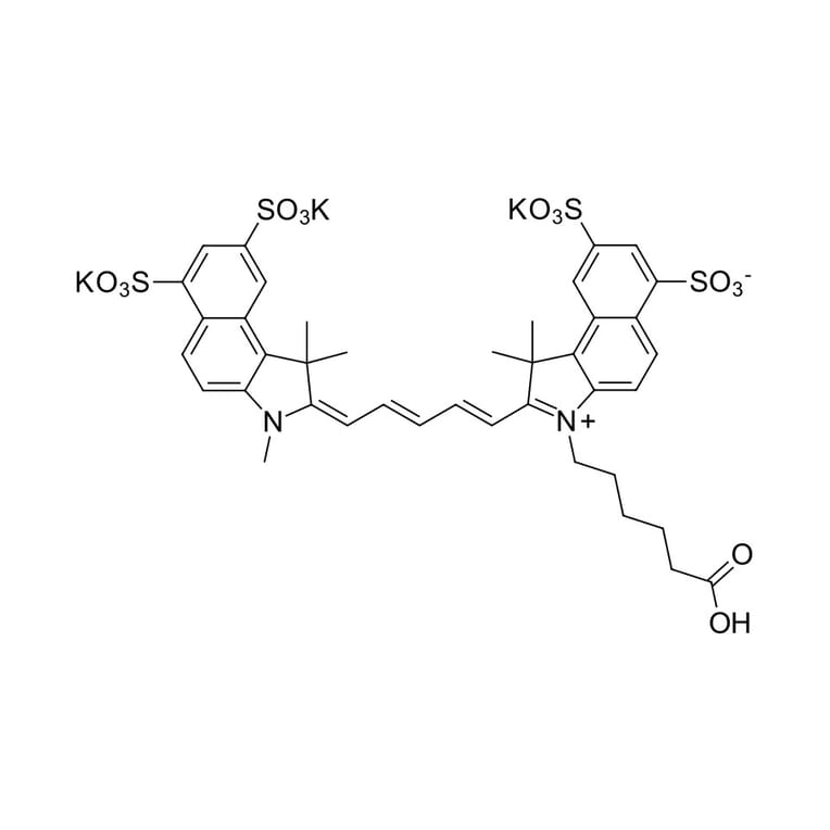 Chemical Structure - Sulfo-Cyanine 5.5 carboxylic acid (A270284) - Antibodies.com