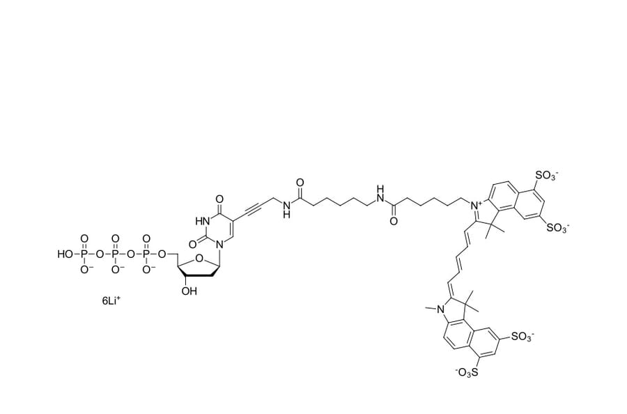 Chemical Structure - Sulfo-Cyanine 5.5 dUTP (A270286) - Antibodies.com