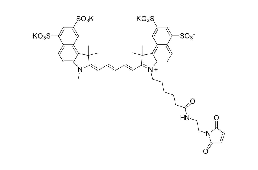 Chemical Structure - Sulfo-Cyanine 5.5 maleimide (A270287) - Antibodies.com