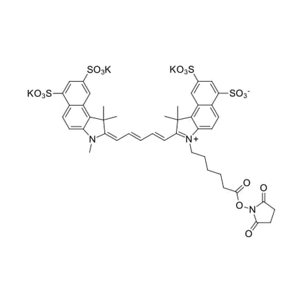 Chemical Structure - Sulfo-Cyanine 5.5 NHS ester (A270288) - Antibodies.com