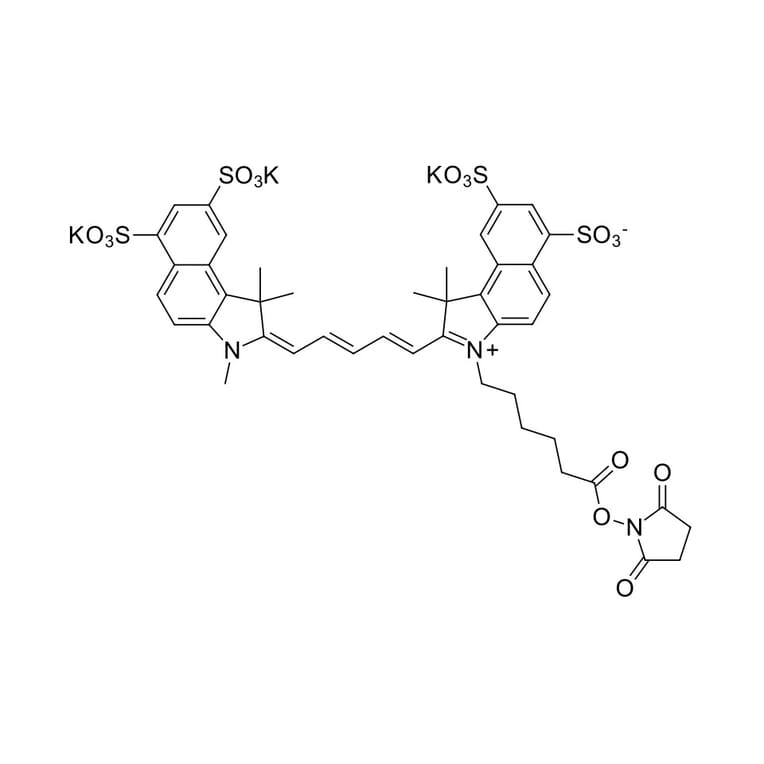 Chemical Structure - Sulfo-Cyanine 5.5 NHS ester (A270288) - Antibodies.com