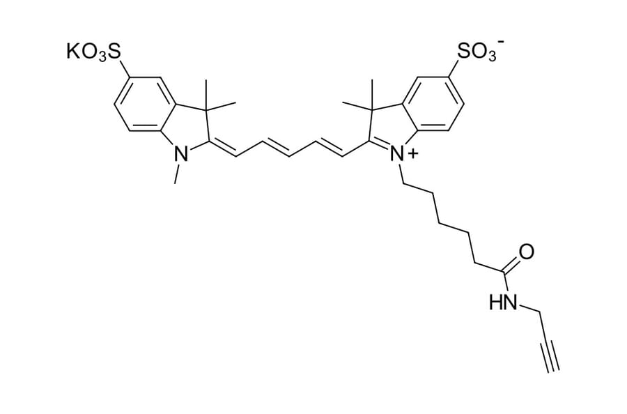 Chemical Structure - Sulfo-Cyanine 5 alkyne (A270289) - Antibodies.com