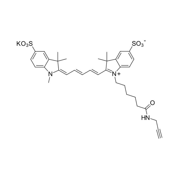 Chemical Structure - Sulfo-Cyanine 5 alkyne (A270289) - Antibodies.com