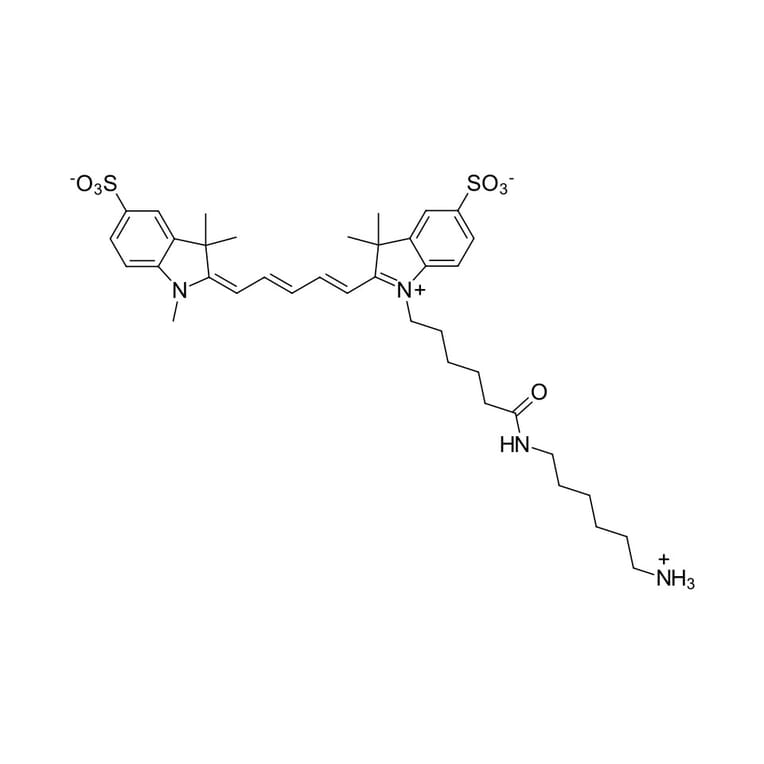 Chemical Structure - Sulfo-Cyanine 5 amine (A270290) - Antibodies.com