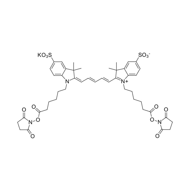 Chemical Structure - Sulfo-Cyanine 5 bis-NHS ester (A270292) - Antibodies.com