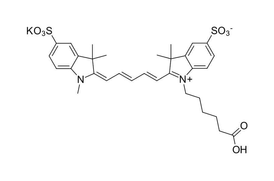 Chemical Structure - Sulfo-Cyanine 5 carboxylic acid (A270293) - Antibodies.com