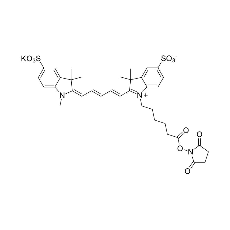 Chemical Structure - Sulfo-Cyanine 5 NHS ester (A270297) - Antibodies.com