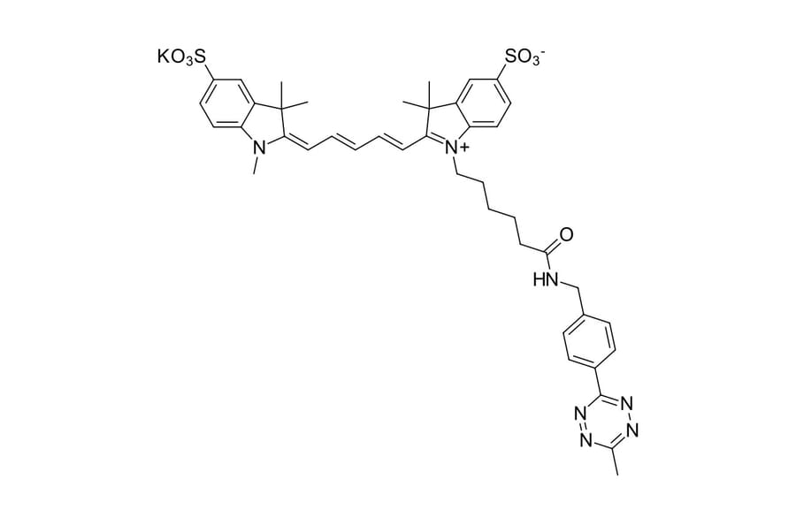 Chemical Structure - Sulfo-Cyanine 5 tetrazine (A270299) - Antibodies.com