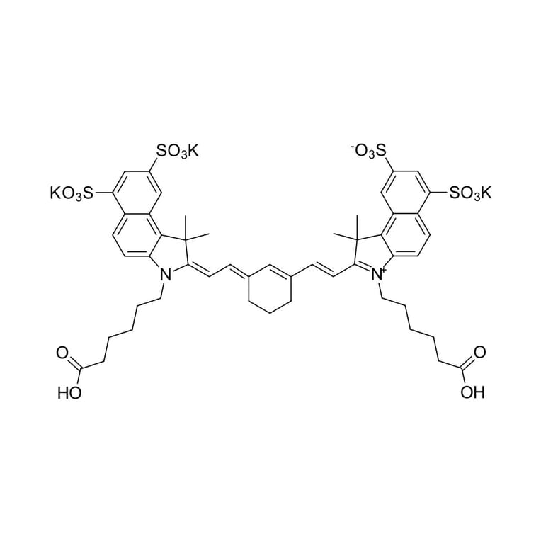 Chemical Structure - Sulfo-Cyanine 7.5 dicarboxylic acid (A270303) - Antibodies.com
