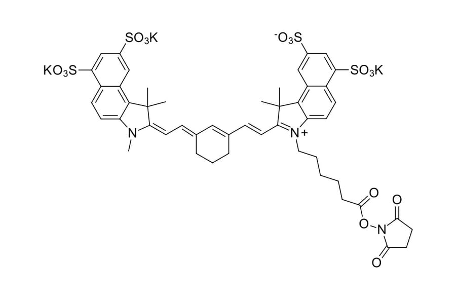 Chemical Structure - Sulfo-Cyanine 7.5 NHS ester (A270305) - Antibodies.com