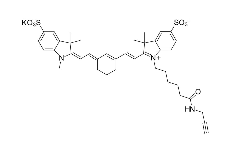 Chemical Structure - Sulfo-Cyanine 7 alkyne (A270306) - Antibodies.com