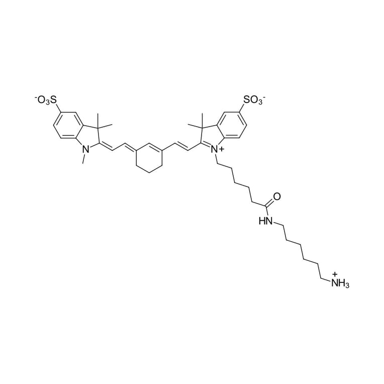 Chemical Structure - Sulfo-Cyanine 7 amine (A270307) - Antibodies.com