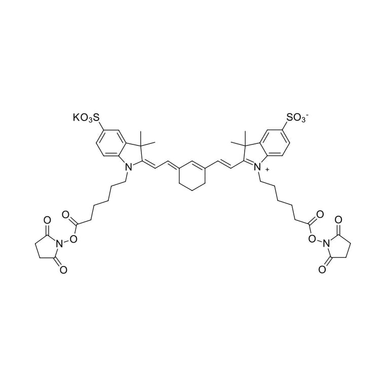 Chemical Structure - Sulfo-Cyanine 7 bis-NHS ester (A270309) - Antibodies.com