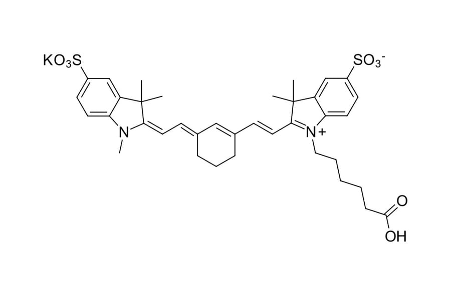 Chemical Structure - Sulfo-Cyanine 7 carboxylic acid (A270310) - Antibodies.com