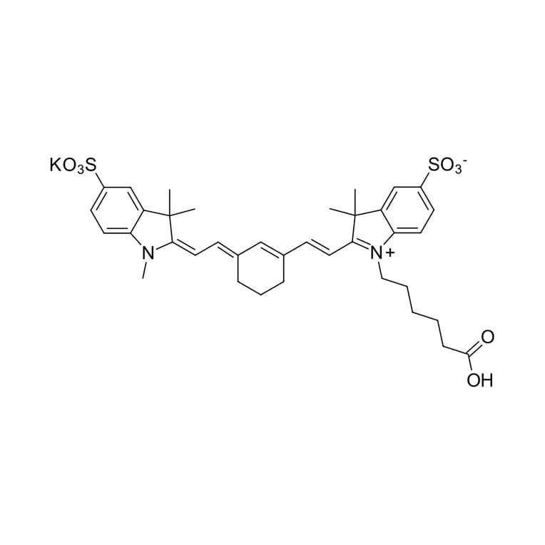 Chemical Structure - Sulfo-Cyanine 7 carboxylic acid (A270310) - Antibodies.com