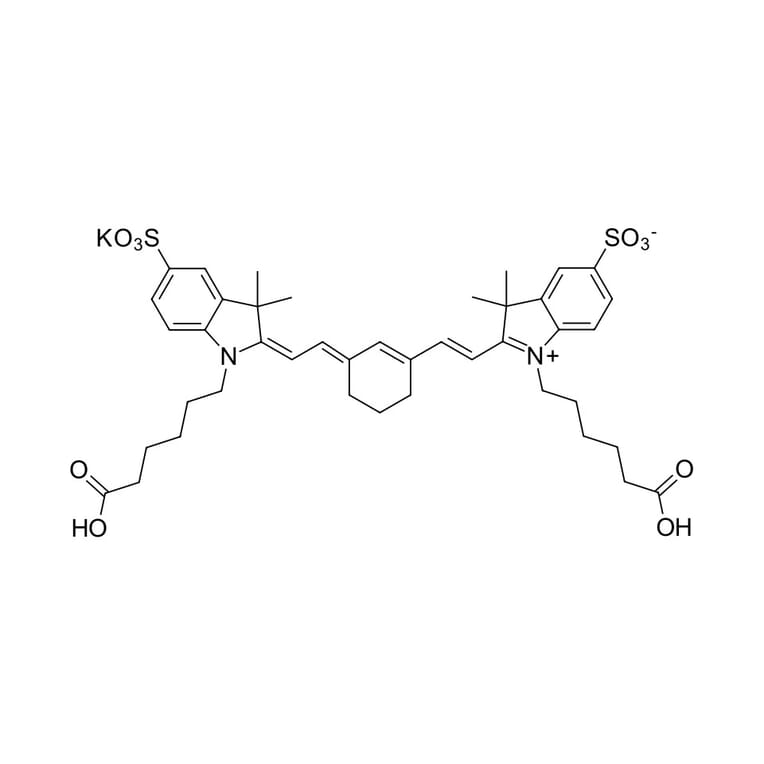 Chemical Structure - sulfo-Cyanine 7 dicarboxylic acid (A270311) - Antibodies.com