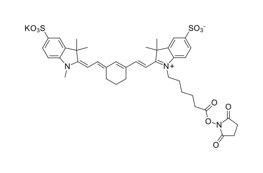 Chemical Structure - Sulfo-Cyanine 7 NHS ester (A270313) - Antibodies.com