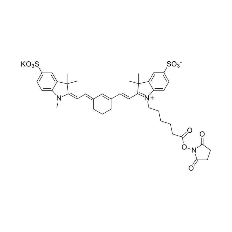 Chemical Structure - Sulfo-Cyanine 7 NHS ester (A270313) - Antibodies.com