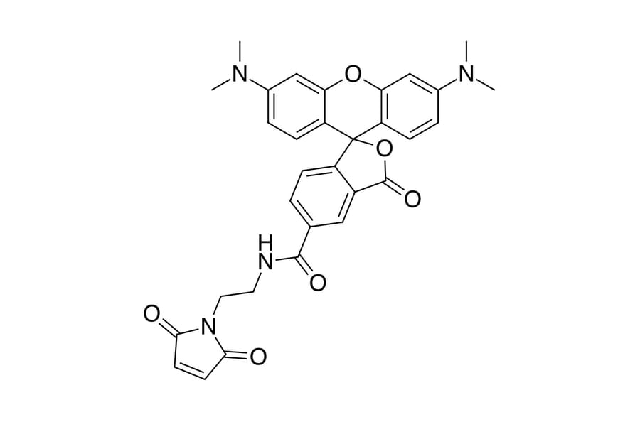 Chemical Structure - TAMRA maleimide, 5-isomer (A270322) - Antibodies.com