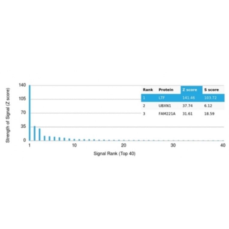 Protein Array - Anti-Lactoferrin Antibody [LTF/4082] (A277693) - Antibodies.com