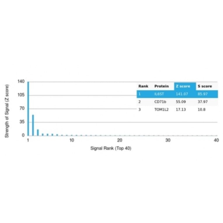 Protein Array - Anti-CD130 (gp130) Antibody [IL6ST/4101] - BSA and Azide free (A278260) - Antibodies.com