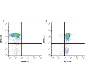 Flow Cytometry - Anti-CD163 Antibody [EDHu-1] (PE) (A280343) - Antibodies.com