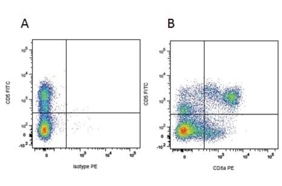 Flow Cytometry - Anti-CD8 alpha Antibody [MIL12] (PE) (A281197) - Antibodies.com
