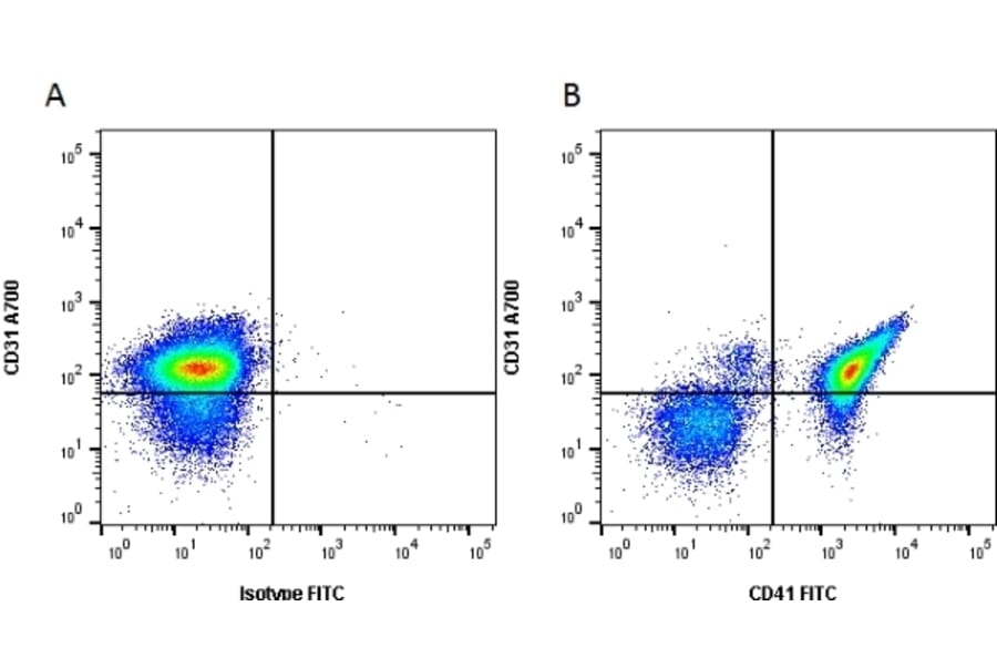 Flow Cytometry - Anti-CD41 Antibody [MWReg30] (FITC) (A281298) - Antibodies.com
