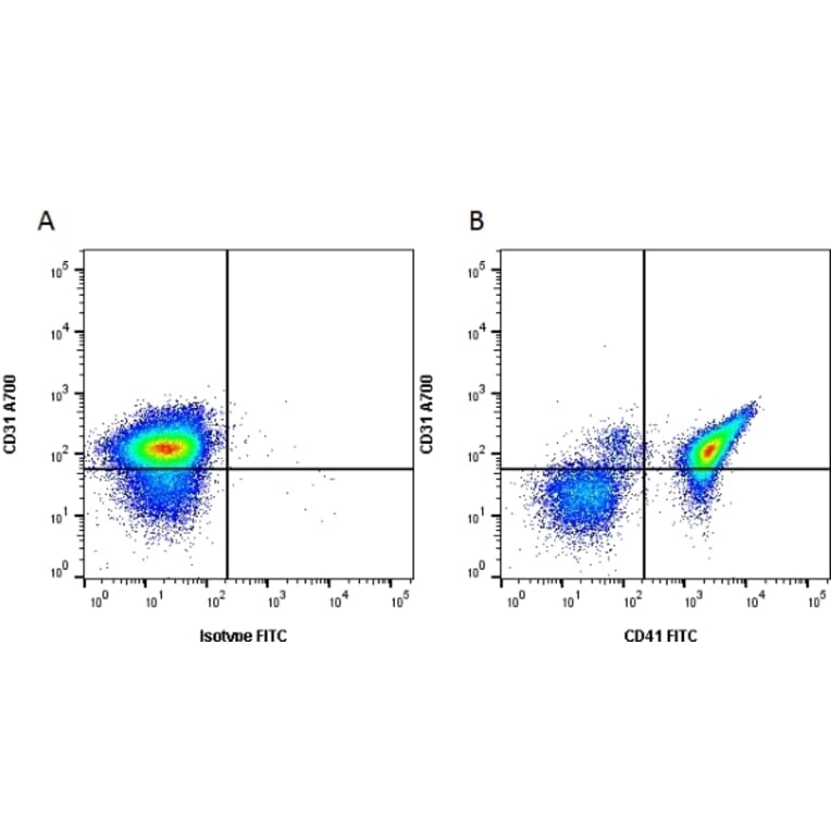Flow Cytometry - Anti-CD41 Antibody [MWReg30] (FITC) (A281298) - Antibodies.com
