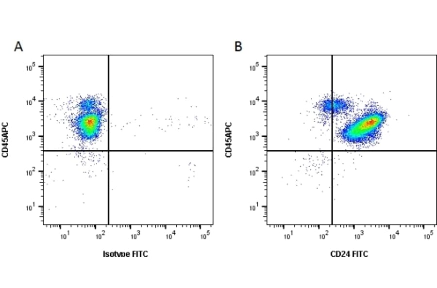 Flow Cytometry - Anti-CD24 Antibody [SN3] (FITC) (A281755) - Antibodies.com