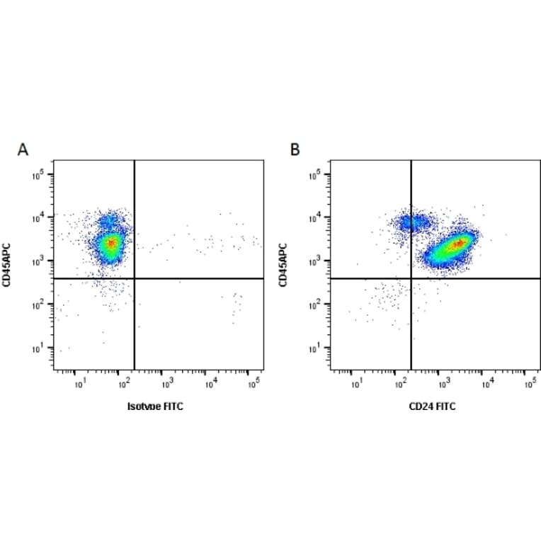 Flow Cytometry - Anti-CD24 Antibody [SN3] (FITC) (A281755) - Antibodies.com