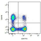 Flow Cytometry - Anti-CD4 Antibody [YIX302.9] (FITC) / Anti-CD8 Antibody [YCATE55.9] (PE) (A282045) - Antibodies.com