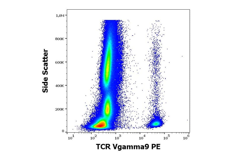Flow Cytometry - Anti-TCR V gamma 9 Antibody [B3] (PE) (A285824) - Antibodies.com