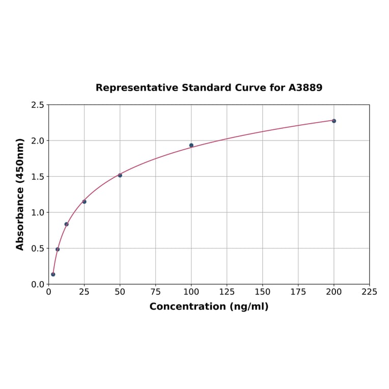 Standard Curve - Rabbit MMP13 ELISA Kit (A3889) - Antibodies.com