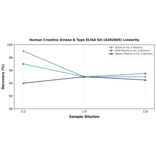 Linearity - Human Creatine Kinase B Type ELISA Kit (A302605) - Antibodies.com