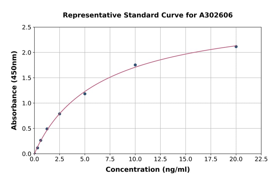 Standard Curve - Human NSE/ENO2 ELISA Kit (A302606) - Antibodies.com